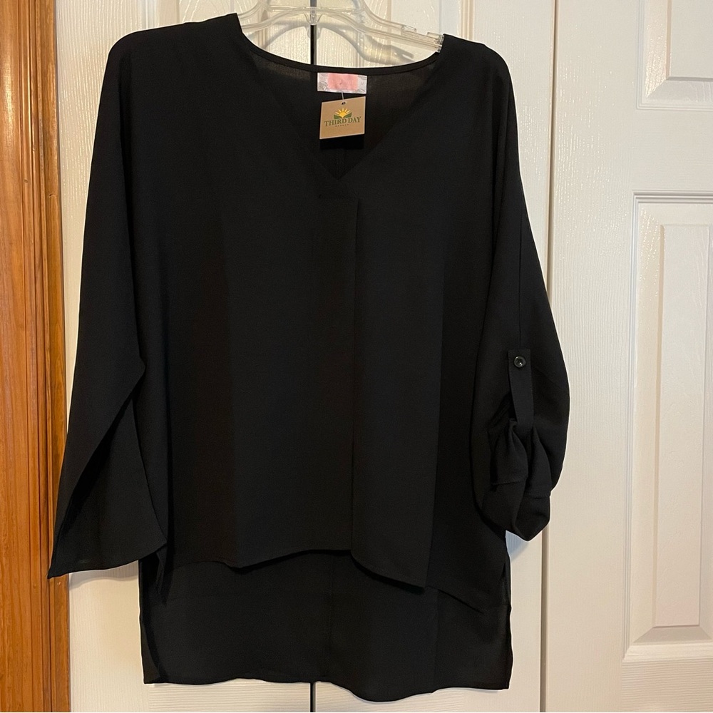 Black high low tunic